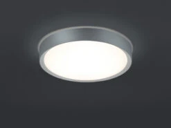 Trio Leuchten LED Deckenleuchte CLARIMO In Grau Titanfarben Ø 33cm, IP44 - Badlampen -Licht Verkoop led deckenleuchte clarimo in grau titanfarben 33cm 2