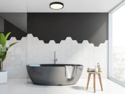 Trio Leuchten LED Deckenleuchte CLARIMO In Schwarz Matt Ø 33cm, IP44 - Badlampen -Licht Verkoop led deckenleuchte clarimo in schwarz matt 33cm ip4 5