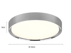 Trio Leuchten LED Deckenleuchte CLARIMO In Silber Chrom Ø 33cm, IP44 - Badlampen -Licht Verkoop led deckenleuchte clarimo in silber chrom 33cm ip4 3