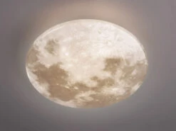 Reality Leuchten LED Deckenleuchte MOONIKA Mondcover In Weiß Ø37cm, IP44 Badlampe -Licht Verkoop led deckenleuchte moonika mondcover in weiss 37cm 1 2