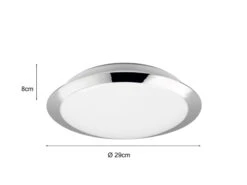 Trio Leuchten LED Deckenleuchte UMBERTO In Chrom Ø 29cm, IP44 - Badlampen -Licht Verkoop led deckenleuchte umberto in chrom 29cm ip44 badla 3