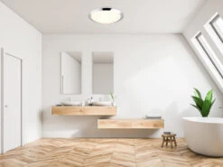 Trio Leuchten LED Deckenleuchte UMBERTO In Chrom Ø 29cm, IP44 - Badlampen -Licht Verkoop led deckenleuchte umberto in chrom 29cm ip44 badla 4