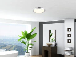 Trio Leuchten LED Deckenleuchte UMBERTO In Chrom Ø 29cm, IP44 - Badlampen -Licht Verkoop led deckenleuchte umberto in chrom 29cm ip44 badla 5