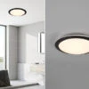 Trio Leuchten LED Deckenleuchte UMBERTO In Schwarz Ø 29cm, IP44 - Badlampen