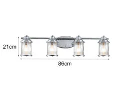 MeineWunschleuchte LED Wandleuchte In Chrom Für Badezimmer & Wohnraum, Breite 86cm -Licht Verkoop led wandleuchte in chrom fuer badezimmer wohnraum 1 7