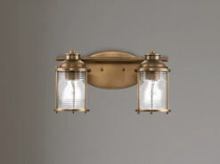 MeineWunschleuchte LED Wandleuchte In Messing Für Badezimmer & Wohnraum, 2-flammig Breite 36cm 13 MeineWunschleuchte LED Wandleuchte In Messing Für Badezimmer & Wohnraum, 2-flammig Breite 36cm -Licht Verkoop led wandleuchte in messing fuer badezimmer wohnrau 12