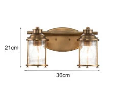 MeineWunschleuchte LED Wandleuchte In Messing Für Badezimmer & Wohnraum, 2-flammig Breite 36cm 21 MeineWunschleuchte LED Wandleuchte In Messing Für Badezimmer & Wohnraum, 2-flammig Breite 36cm -Licht Verkoop led wandleuchte in messing fuer badezimmer wohnrau 20