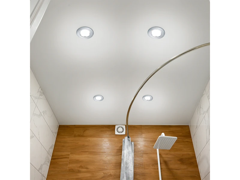 Trio Leuchten Runder LED Einbaustrahler Decke 4er Set Dimmbar In Silber Matt, IP65 5 Trio Leuchten Runder LED Einbaustrahler Decke 4er Set Dimmbar In Silber Matt, IP65 – Bild 5