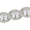 Trio Leuchten Runder LED Einbaustrahler ZAGROS 3er Set Dimmbar In Silber Matt, IP65
