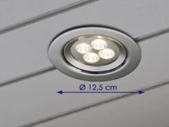 Konstsmide Schwenkbarer LED Deckeneinbaustrahler 12,5 Cm, Geeignet Für Bad Und Außenbereich -Licht Verkoop schwenkbarer led deckeneinbaustrahler 125 cm geeig 1