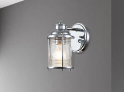 KICHLER Wandlaterne ASHLAND BAY In Chrom Für Badezimmer & Wohnraum, Höhe 21cm -Licht Verkoop wandlaterne ashland bay in chrom fuer badezimmer w 2