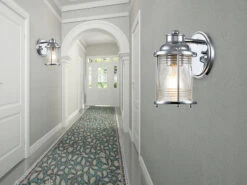 KICHLER Wandlaterne ASHLAND BAY In Chrom Für Badezimmer & Wohnraum, Höhe 21cm -Licht Verkoop wandlaterne ashland bay in chrom fuer badezimmer w 4