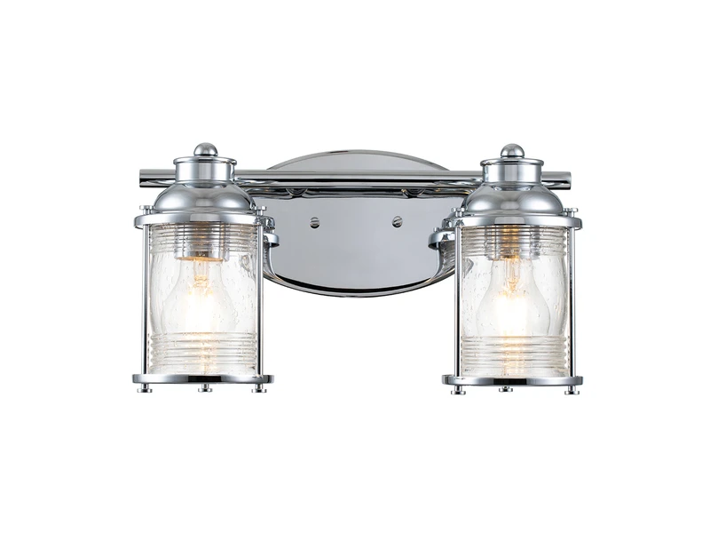 KICHLER Wandleuchte ASHLAND BAY In Chrom Für Badezimmer & Wohnraum, Breite 36cm 2 KICHLER Wandleuchte ASHLAND BAY In Chrom Für Badezimmer & Wohnraum, Breite 36cm – Bild 2