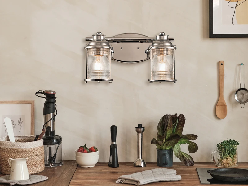 KICHLER Wandleuchte ASHLAND BAY In Chrom Für Badezimmer & Wohnraum, Breite 36cm 5 KICHLER Wandleuchte ASHLAND BAY In Chrom Für Badezimmer & Wohnraum, Breite 36cm – Bild 5