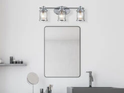 KICHLER Wandleuchte ASHLAND BAY In Chrom Für Badezimmer & Wohnraum, Breite 61cm