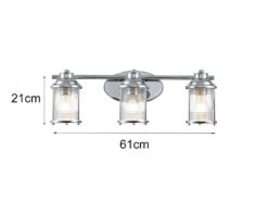 KICHLER Wandleuchte ASHLAND BAY In Chrom Für Badezimmer & Wohnraum, Breite 61cm -Licht Verkoop wandleuchte ashland bay in chrom fuer badezimmer w 30