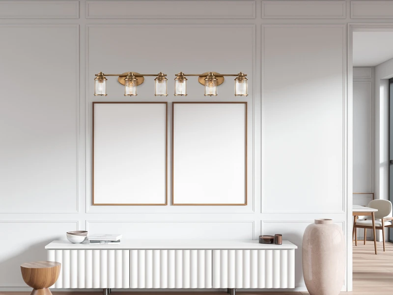 KICHLER Wandleuchte ASHLAND BAY In Messing Für Badezimmer & Wohnraum, Breite 61cm 5 KICHLER Wandleuchte ASHLAND BAY In Messing Für Badezimmer & Wohnraum, Breite 61cm – Bild 5