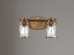 KICHLER Wandleuchte ASHLAND BAY In Messing Für Badezimmer & Wohnraum, Breite 36cm -Licht Verkoop wandleuchte ashland bay in messing fuer badezimmer 23