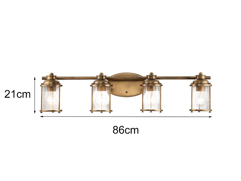KICHLER Wandleuchte ASHLAND BAY In Messing Für Badezimmer & Wohnraum, Breite 86cm 10 KICHLER Wandleuchte ASHLAND BAY In Messing Für Badezimmer & Wohnraum, Breite 86cm – Bild 10
